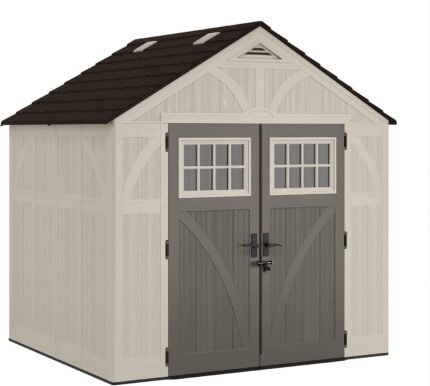 Suncast 8' x 7' Heavy-Duty Resin Tremont Storage Shed with Reinforced Floor