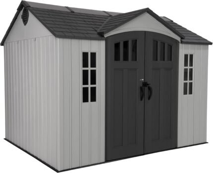 Lifetime Outdoor Storage Shed, 10 x 8 Foot, Gray